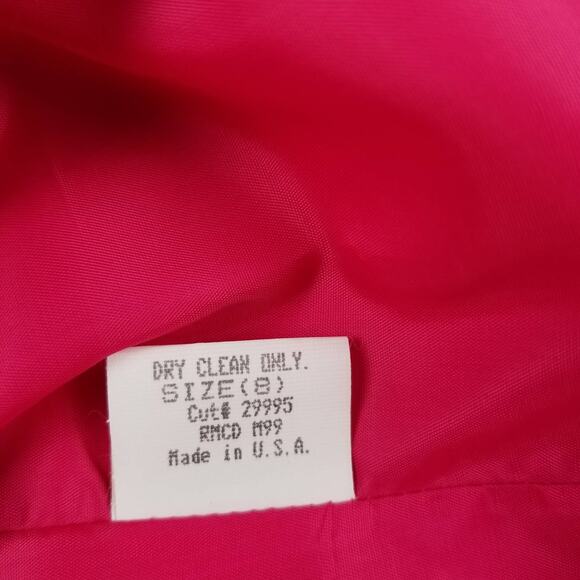 Laundry Shelli Segal Pink Green Yellow Floral Dress Excellent Size 8 USA Made - Picture 5 of 5